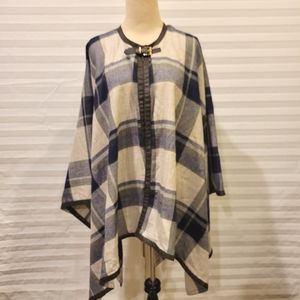 H&M Plaid Poncho